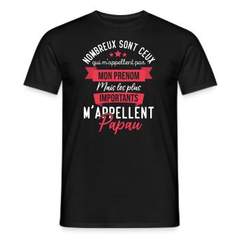Cadeau papou, les plus importants mappellent papou - T-shirt homme - noir - Devant - AI Model Male 178 light (178cm)