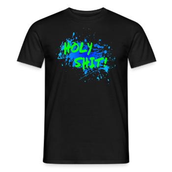 Holy Shit! - Männer T-Shirt - Schwarz - Vorne - AI Model Male 178 light (178cm)
