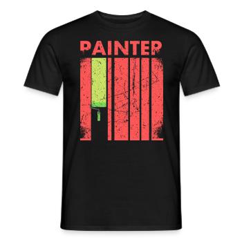 Peintre-décorateur-design Pour peintre-artistes - T-shirt homme - noir - Devant - AI Model Male 178 light (178cm)