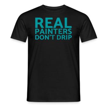 Les vrais peintres ne laissent pas tomber de design pour les peintres - T-shirt homme - noir - Devant - AI Model Male 178 light (178cm)