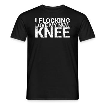 I love my new knee design for the knee - Men's T-Shirt - black - Front - AI Model Male 178 light (178cm)