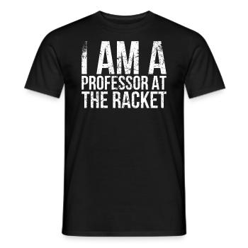 Je suis professeur de conception de raquettes pour le tennis - T-shirt homme - noir - Devant - AI Model Male 178 light (178cm)