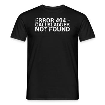 Fehler 404 Gallenblase Nicht Gefunden - Männer T-Shirt - Schwarz - Vorne - AI Model Male 178 light (178cm)