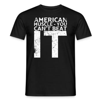 American muscle you can use it for muscle car - Men's T-Shirt - black - Front - AI Model Male 178 light (178cm)