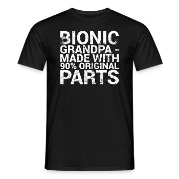 Bionic Custom Built Mit Titanteilen Knie-hüfte - Männer T-Shirt - Schwarz - Vorne - AI Model Male 178 light (178cm)