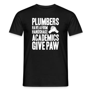 Plant mechanic plumber plumber sanitary heating - Men's T-Shirt - black - Front - AI Model Male 178 light (178cm)