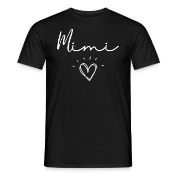 Mimi. mimi Geschenk - Männer T-Shirt - Schwarz - Vorne - AI Model Male 178 light (178cm)