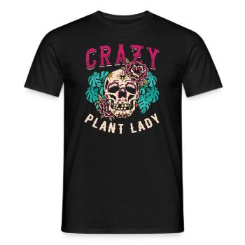 Crazy Plant Lady Garden Farmer Gardening - Männer T-Shirt - Schwarz - Vorne - AI Model Male 178 light (178cm)
