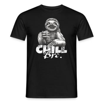 Faultier Mit Kaffee Chill Bro Das Ist Der Weg - Männer T-Shirt - Schwarz - Vorne - AI Model Male 178 light (178cm)