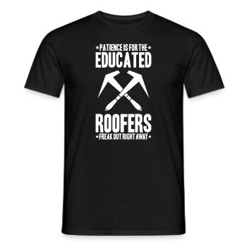 Roofer Roofing Roofing Roofing Roofers Roofing - Men's T-Shirt - black - Front - AI Model Male 178 light (178cm)