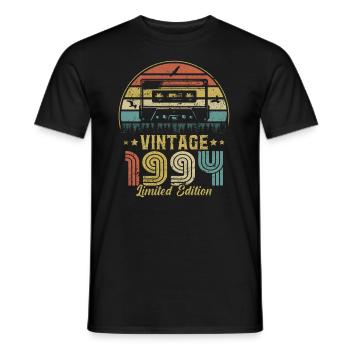 Cassette vintage 1994 - T-shirt homme - noir - Devant - AI Model Male 178 light (178cm)