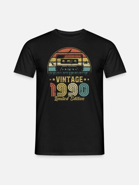 Cassette vintage 1990 - T-shirt homme - noir