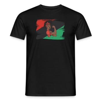 Je suis Afro Black Strong Queen Woman - T-shirt homme - noir - Devant - AI Model Male 178 light (178cm)