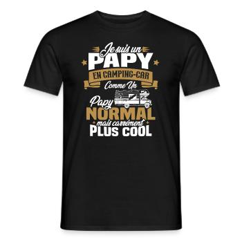 Un papy en camping-car comme un papy normal - T-shirt homme - noir - Devant - AI Model Male 178 light (178cm)