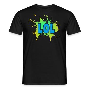 LOL - Männer T-Shirt - Schwarz - Vorne - AI Model Male 178 light (178cm)