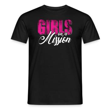 Girl in a Mission Groom Squad - Men's T-Shirt - black - Front - AI Model Male 178 light (178cm)
