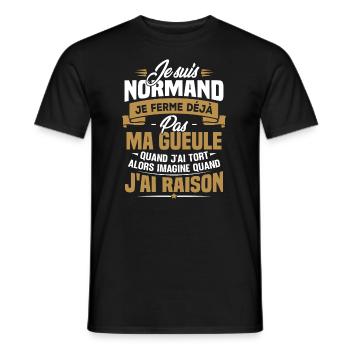 Humour cadeau Je suis Normand - T-shirt homme - noir - Devant - AI Model Male 178 light (178cm)