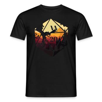 RPG rpg tabletop gamer roleplaying games dragon - Men's T-Shirt - black - Front - AI Model Male 178 light (178cm)