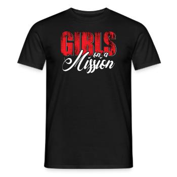 Girl in a Mission Groom Squad - Men's T-Shirt - black - Front - AI Model Male 178 light (178cm)