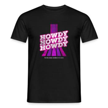 Howdy Howdy 60s Western Rodeo Texas - Männer T-Shirt - Schwarz - Vorne - AI Model Male 178 light (178cm)