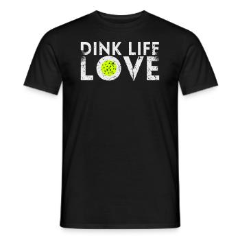 Dink Life Love pour les joueurs de pickleball ou - T-shirt homme - noir - Devant - AI Model Male 178 light (178cm)
