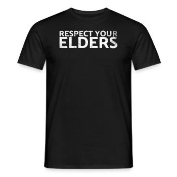 Respectez vos aînés Design pour les fans de voitures classiques - T-shirt homme - noir - Devant - AI Model Male 178 light (178cm)