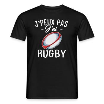 I can't I have rugby - Men's T-Shirt - black - Front - AI Model Male 178 light (178cm)