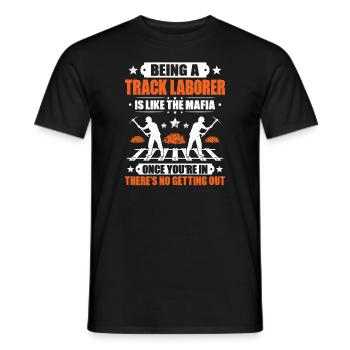 Laboratoire de construction de voies ferrées pour les travailleurs de la voie - T-shirt homme - noir - Devant - AI Model Male 178 light (178cm)