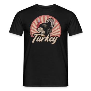 Truthahn - Männer T-Shirt - Schwarz - Vorne - AI Model Male 178 light (178cm)