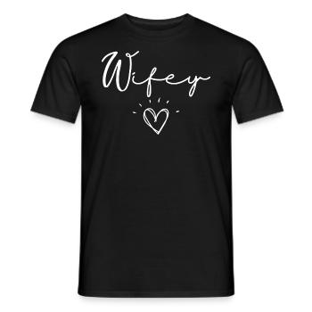 Ehefrau - Männer T-Shirt - Schwarz - Vorne - AI Model Male 178 light (178cm)