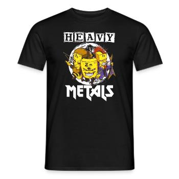 Heavy Metals Fe Pb Zn Chemistry and Science - Men's T-Shirt - black - Front - AI Model Male 178 light (178cm)