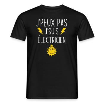 Ich kann nicht Ich bin Elektriker - Männer T-Shirt - Schwarz - Vorne - AI Model Male 178 light (178cm)