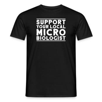 Microbiology Microbiologist Biology Biologist - Men's T-Shirt - black - Front - AI Model Male 178 light (178cm)