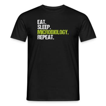 Microbiology Microbiologist Biology Biologist - Men's T-Shirt - black - Front - AI Model Male 178 light (178cm)