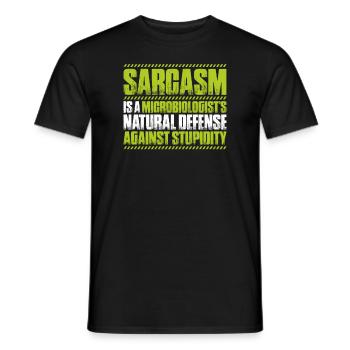 Microbiology Microbiologist Biology Biologist - Men's T-Shirt - black - Front - AI Model Male 178 light (178cm)