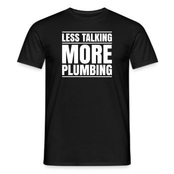 Usine mécanicien plombier plombier chauffage sanitaire - T-shirt homme - noir - Devant - AI Model Male 178 light (178cm)