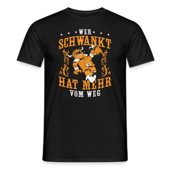 Wer schwankt hat mehr vom Weg Biertrinker - Männer T-Shirt - Schwarz - Vorne - AI Model Male 178 light (178cm)