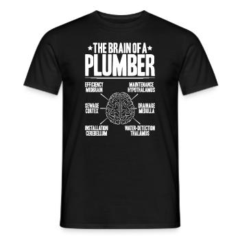 Plant mechanic plumber plumber sanitary heating - Men's T-Shirt - black - Front - AI Model Male 178 light (178cm)