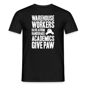 Warehouse Logistics Specialist Warehouse Worker Warehouse - Men's T-Shirt - black - Front - AI Model Male 178 light (178cm)