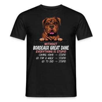 Ohne Deutsche Dogge ist alles doof - Männer T-Shirt - Schwarz - Vorne - AI Model Male 178 light (178cm)