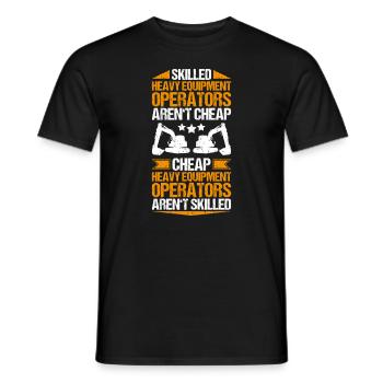 Baggerfahrer Baggerführer Heavy Equipment Operator - Männer T-Shirt - Schwarz - Vorne - AI Model Male 178 light (178cm)