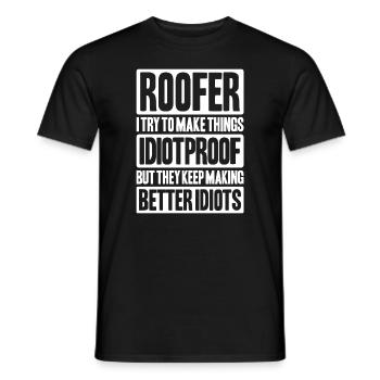 Roofer Roofing Roofing Roofing Roofers Roofing - Men's T-Shirt - black - Front - AI Model Male 178 light (178cm)