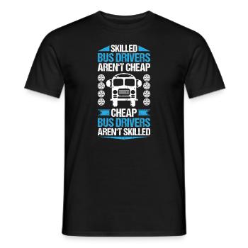 Bus Driver Bus Driver Busman School Bus Driver - Men's T-Shirt - black - Front - AI Model Male 178 light (178cm)