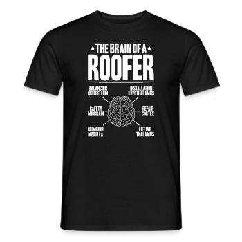 Roofer Roofing Roofing Roofing Roofers Roofing - Men's T-Shirt - black - Front - AI Model Male 178 light (178cm)