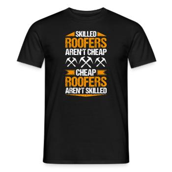 Roofer Roofing Roofing Roofing Roofers Roofing - Men's T-Shirt - black - Front - AI Model Male 178 light (178cm)