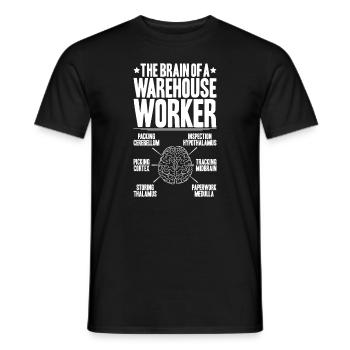 Fachkraft für Lagerlogistik Warehouse Worker Lager - Männer T-Shirt - Schwarz - Vorne - AI Model Male 178 light (178cm)