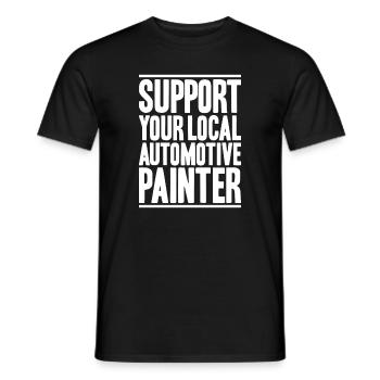 Peintre de véhicules Peintre automobile - T-shirt homme - noir - Devant - AI Model Male 178 light (178cm)
