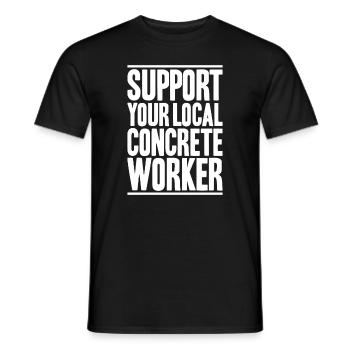 Betonbauer Stahlbetonbauer Concrete Worker - Men's T-Shirt - black - Front - AI Model Male 178 light (178cm)