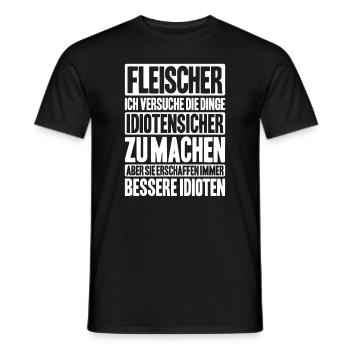 Fleischer Metzger Fleischerei Metzgerei Butcher - Männer T-Shirt - Schwarz - Vorne - AI Model Male 178 light (178cm)