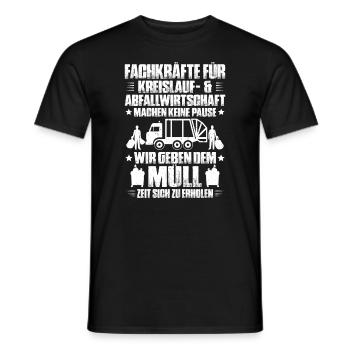 Fachkraft für Kreislauf- und Abfallwirtschaft - Männer T-Shirt - Schwarz - Vorne - AI Model Male 178 light (178cm)